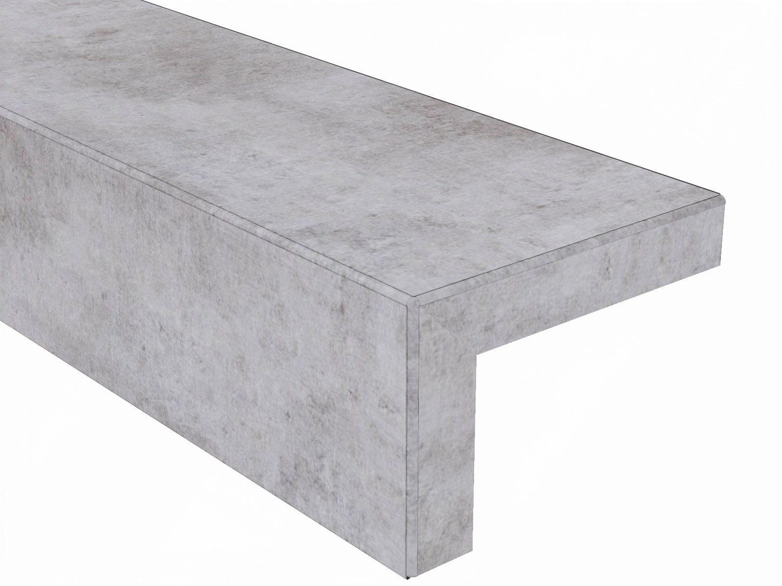 Ohnuty dilec BUKOMA Beton Kámen Šedohnědý - predni a pravy